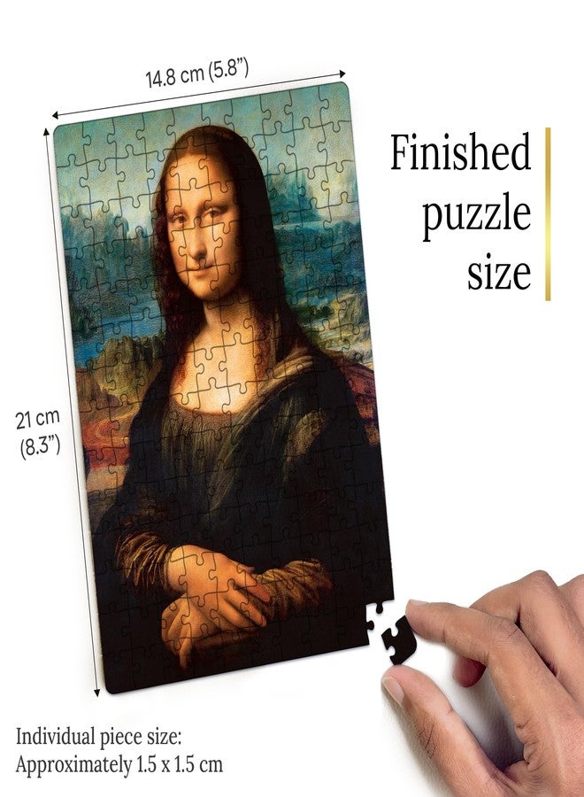 91Knots | Mona Lisa 140 Pieces Premium Wooden Pocket Puzzle for Adults & Teens | Classical Art Brain Teaser | Relaxing Mindfulness Activity | Travel-Friendly Gift - Image 5